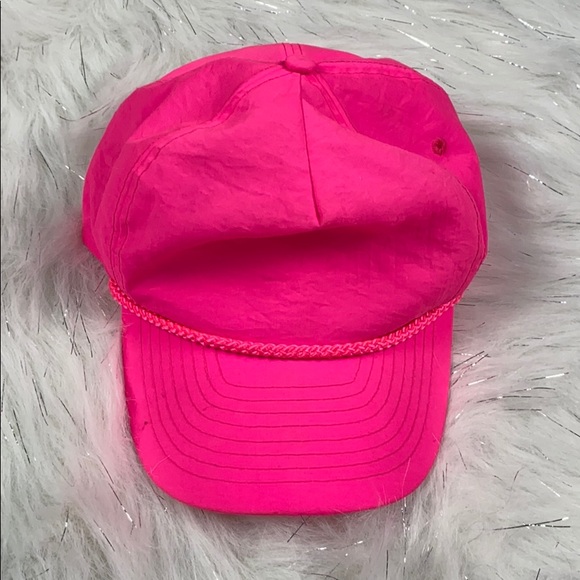 Nissin Accessories - NISSIN vintage neon pink cap